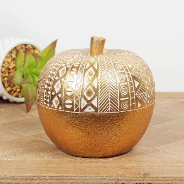 Gold Apple Ornament